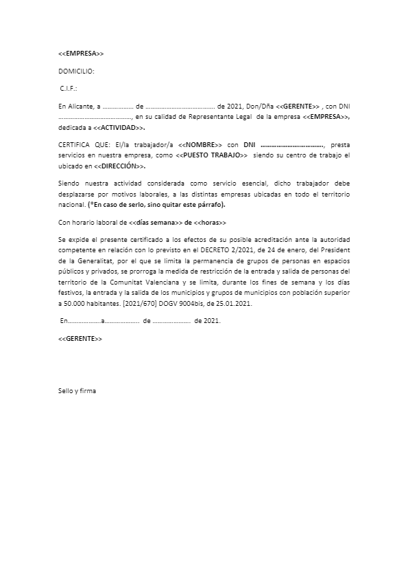 MODELO CERTIFICADO DESPLAZAMIENTO - CIERRE PERIMETRAL ENERO